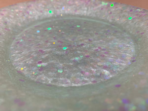 Decorative Plate - Green Glittery