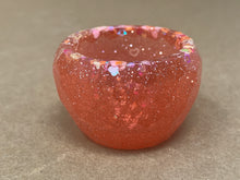 Load image into Gallery viewer, Coral Ring Dish with Chunky Hearts &amp; Stars Glitter
