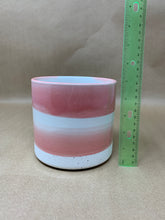 Load image into Gallery viewer, Rose &amp; White Swirl Ceramic Pot
