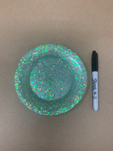 Decorative Plate - Green Glittery