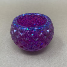 Load image into Gallery viewer, Pinkish-Purple Pot with Purple and Blue Glitter
