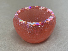 Load image into Gallery viewer, Coral Ring Dish with Chunky Hearts &amp; Stars Glitter
