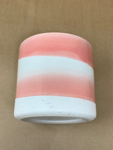 Rose & White Swirl Ceramic Pot