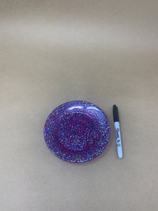 Decorative Plate - Purple Glitter