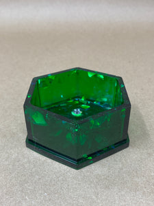 Deep Green Hexagonal Tiny Pot