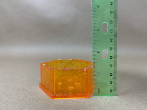 Orange Hexagonal Tiny Pot