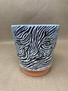 Zebra/Woodgrain Pot