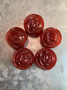 Red Rose Magnets - Set of 5