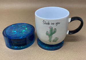 Beautiful Blue Coaster Set